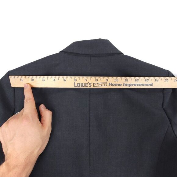 THEORY Wool Gabe B Tailor Classic Single Button Blazer Suit Jacket Womens 8 Gray - Picture 5 of 9